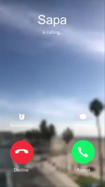 Sapa incoming call