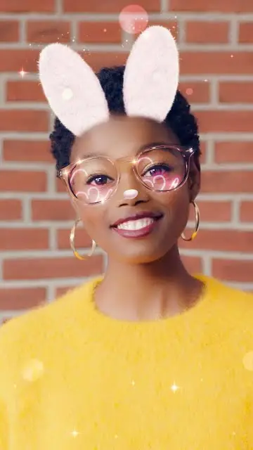 [pleasenofollow] Bunny Snap Button Top-5色 Bunny with Glasses Filter by Snapchat | Snapchat Lenses